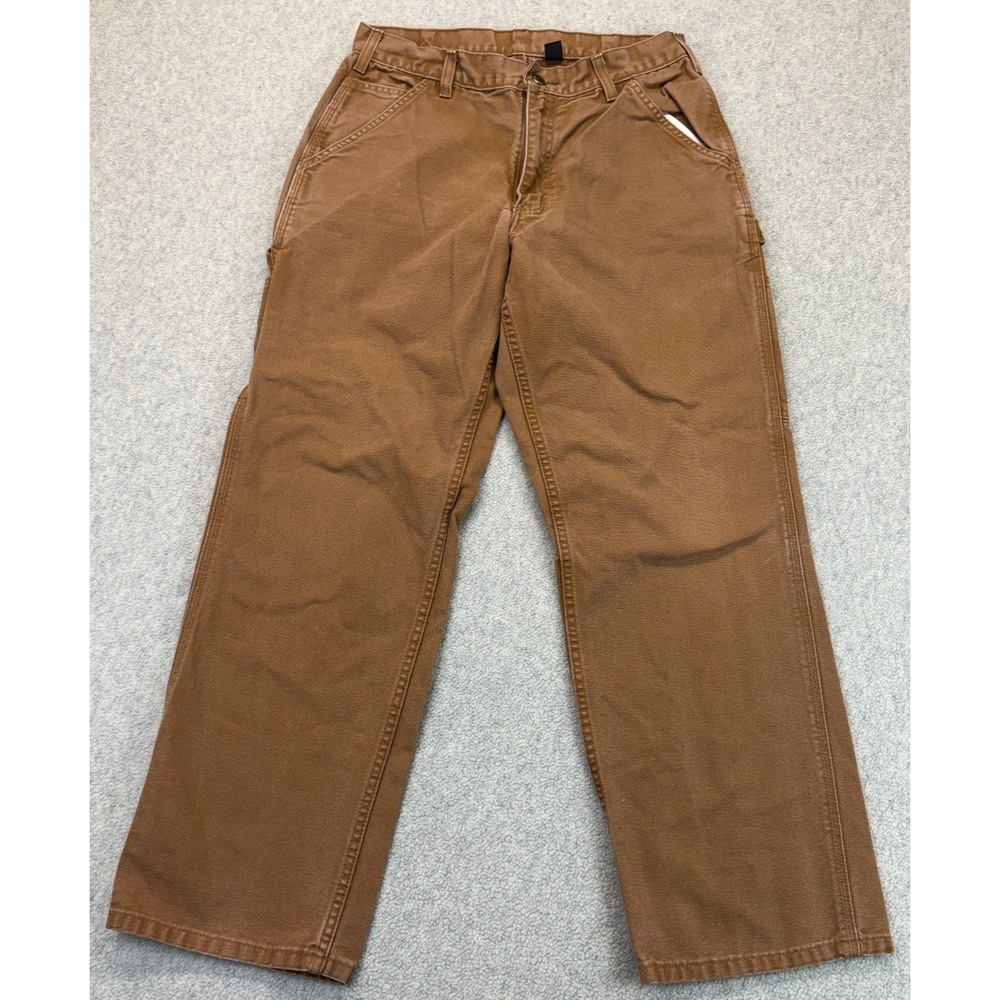 Vintage Carhartt Mens Carpenter Work Pants Brown Straight Leg Comfort 32x30